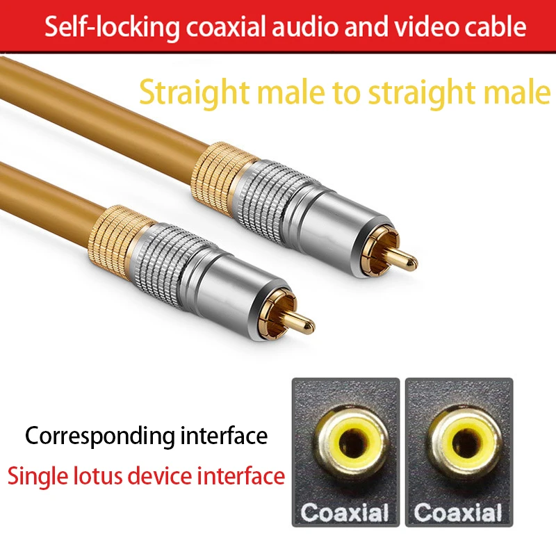 RCA a de Audio Coaxial Digital, Conector estéreo macho para amplificador de de TV, Subwoofer Hifi - AliExpress