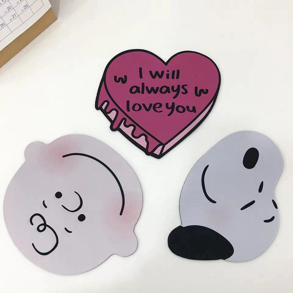 Peanuts Rogue Dog мультфильм kawaii коврик для мыши ПВХ Ультра мягкий натуральный каучук Персиковое сердце поросенок домашний компьютер Противоскользящий Настольный коврик