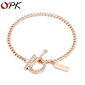 

Brand Korean titanium steel women bracelet inlaid with Zircon Bracelet fahion accessories heart gifts for women wrap bracelet