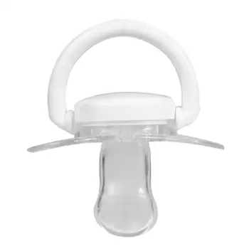 

2020 Newborn Baby Silicone Pacifier Transparent Flat Thumb Pattern Baby Nipples Teether Toddler Pacy Orthodontic Soothers Teat
