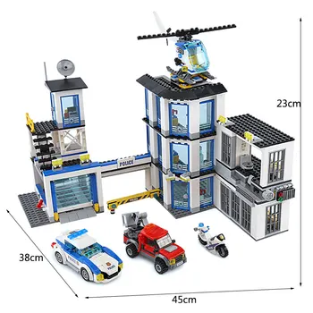 

2020 New City Series Police Station Set Compatible Lepining City 60141 Building Blocks Bricks Toys for Children Gifts