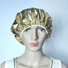 

Waterproof Heat Insulation Ultra-thin Nourishing Dry Disposable Elastic Aluminum Foil Bath Hoods Shower Baking Oil Hair Cap