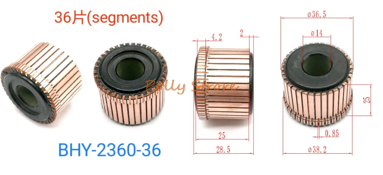 1pc 14x36.5x28.5(25)mm 36P Copper Bars Alternator Electric Motor Commutator BHY-2360-36 | Обустройство дома