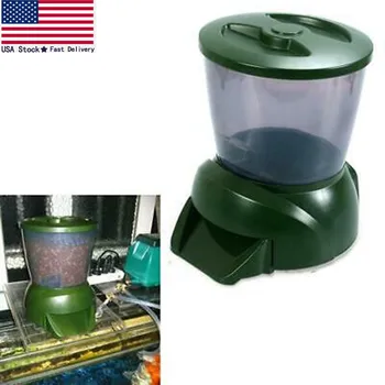 

4.25L Timer Automatic Digital Pond Fish Feeder LED Display Pond Green
