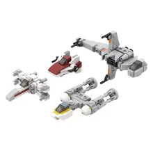 

MOC Micro Rebel Starfighters Toys Boy Toys Space Series Starfighters Fighter Building Blocks Modular Vehicle Bricks
