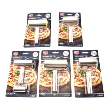 

Stainless Steel Rolling Pin Pastry Pizza Fondant Bakers Roller Metal Kitchen Tool For Baking Dough Pizza Cookies Cooking Tool