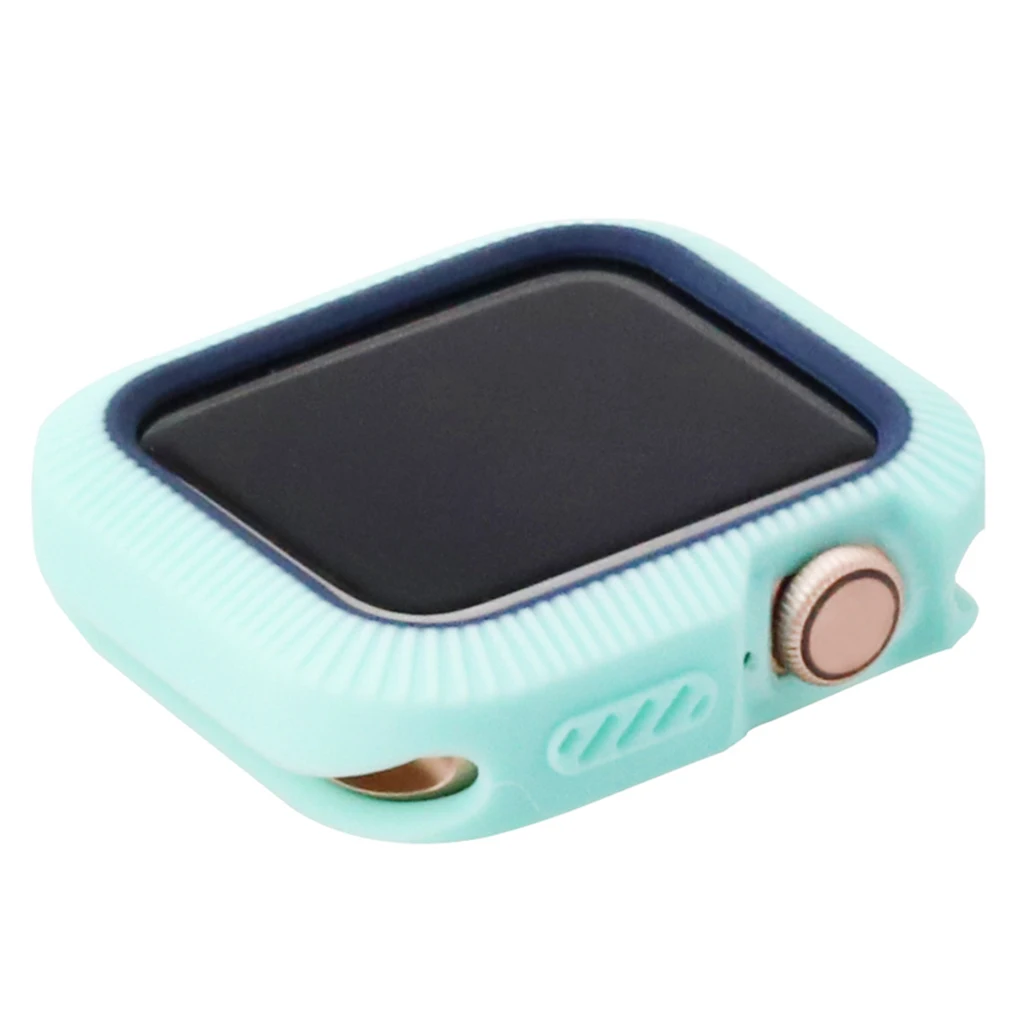 Candy Silicone Case Cover for Apple Watch Series 4 Colorful Cover Protector for iWatch 44mm Ultra-thin Frame Protective Case