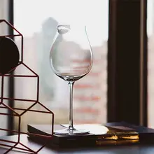 Хрустальный винный бокал бордовый стакан чашка бордового цвета чашка для губ чашка с принтом искусственный выдувной одна подарочная коробка