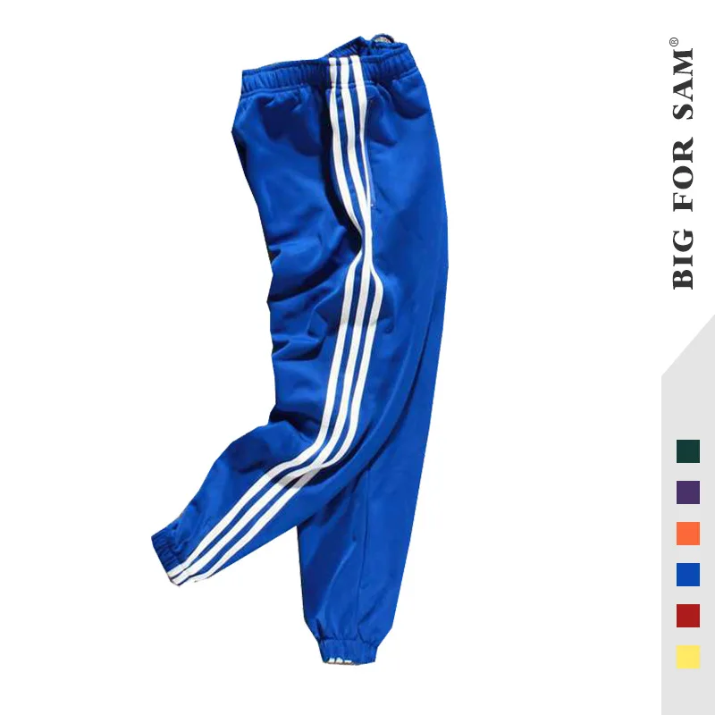 

New Style Trend Three Bars Beam Leg Contrast Color Men Sports Sweatpants MEN'S Wear Vintage Hip Hop Casual Pants Men's Autumn