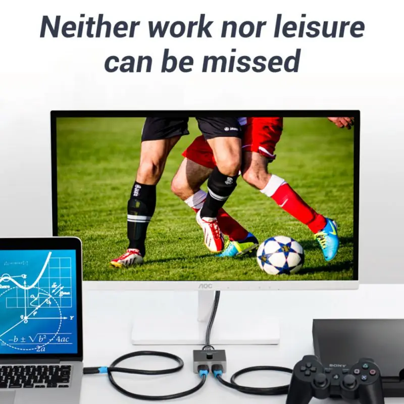 Алюминиевый сплав HDMI 2,0 4K сплиттер двунаправленный 2X1/1X2 Переключатель HDMI конвертер