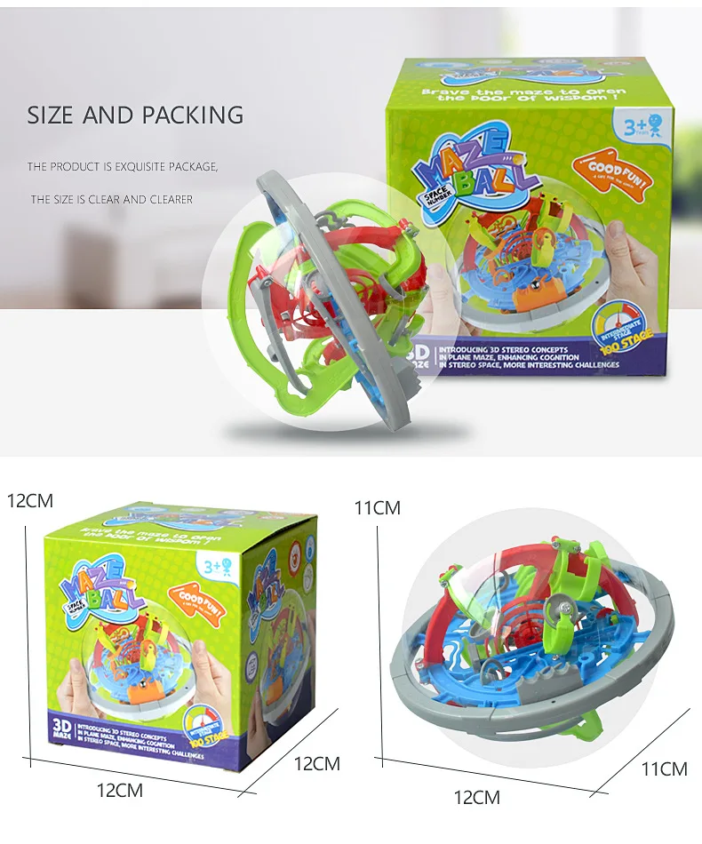 3D Perplexus 100 скидка Дети интеллект мяч Фэнтези контрольные точки образовательные портативный подарок практика фокус игрушка