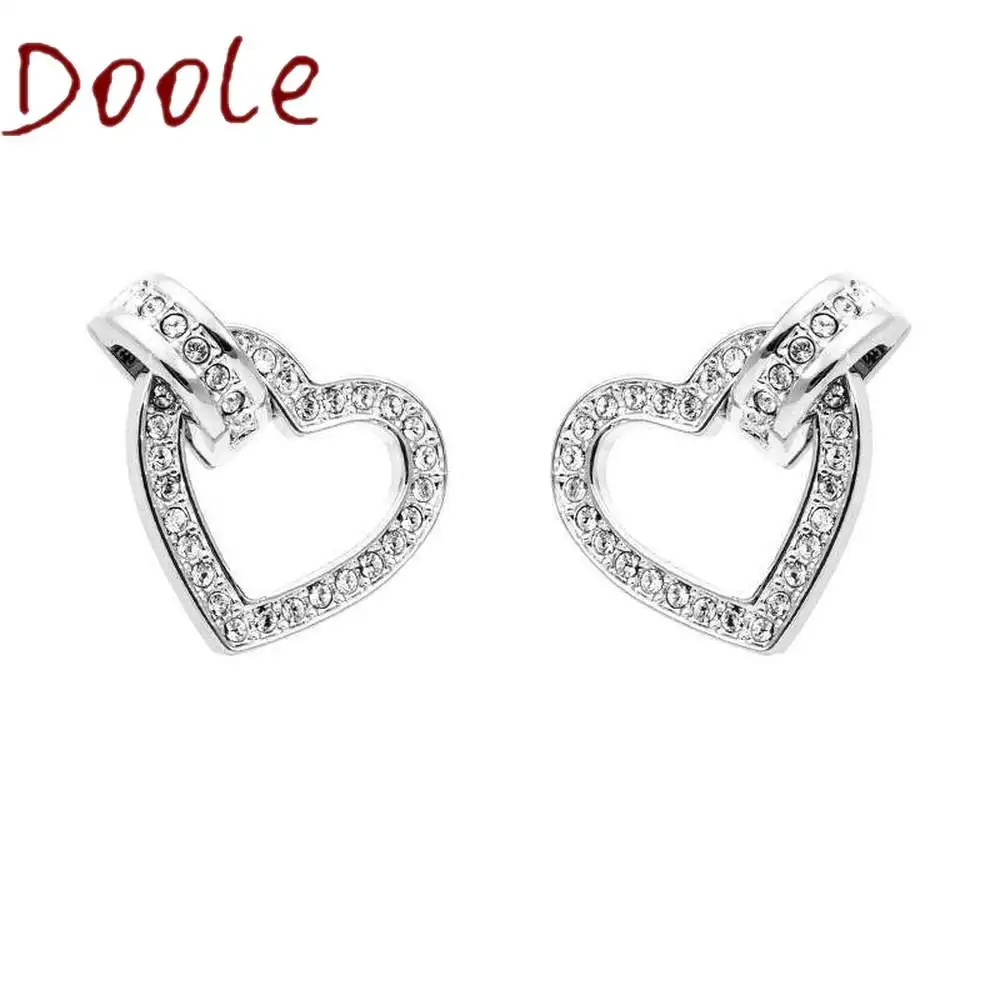 

High Quality Swa Fashion Jewelry Charm Jewelry Cute and Simple Love Crystal Women Stud Earrings For Women
