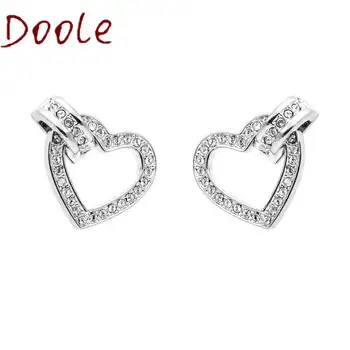 

High Quality Swa Fashion Jewelry Charm Jewelry Cute and Simple Love Crystal Women Stud Earrings For Women
