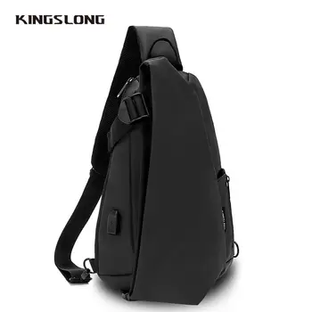 

Kingslong Sling Bag Crossbody Bag for Men Anti-theft Shoulder Bag‘s Waterproof Short Trip Chest Bag Pack Sport bag for Male PU
