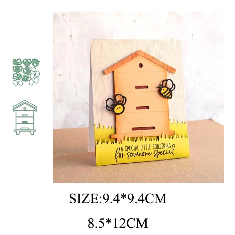 

Craft Metal cutting dies cut die mold Bees and hive Scrapbook paper craft knife mould blade punch stencils dies 2019 NEW