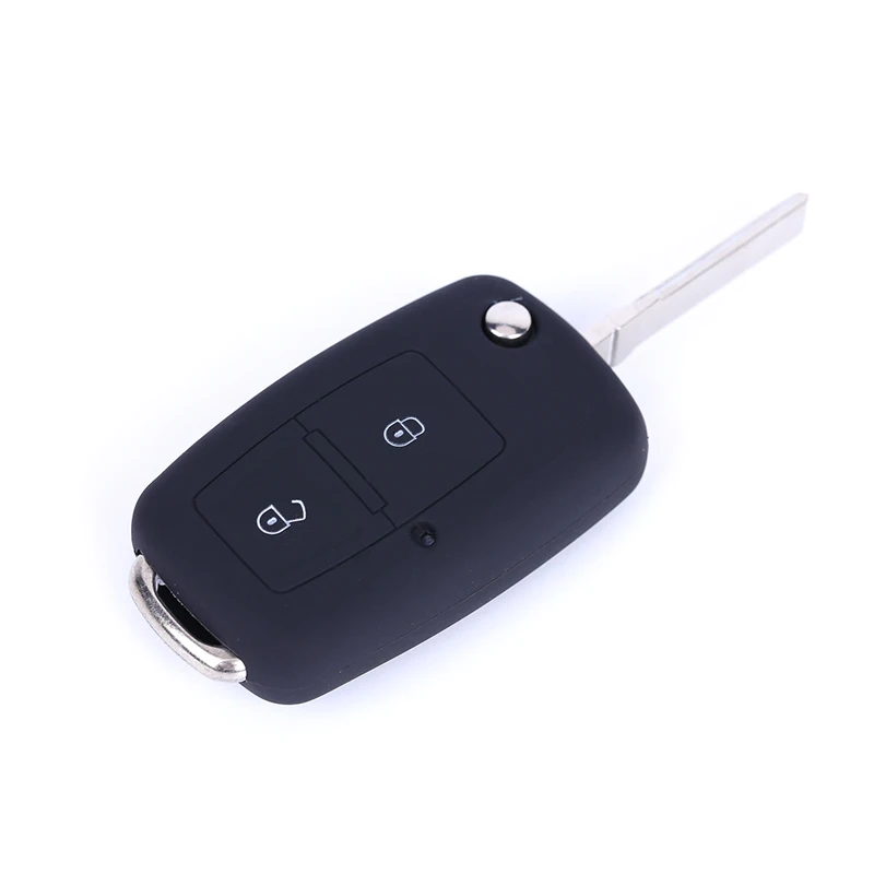 2 Pulsanti Car-Styling Smart Remote Flip Key Cover Case Custodia In Silicone Per Vw Golf Jetta Passat Polo