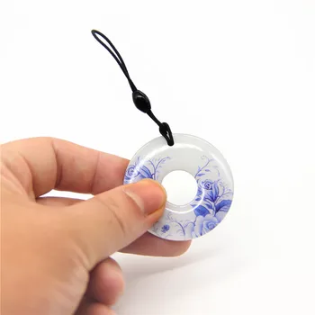 

EM4100 TK4100 RFID Read Only White Blue Dropping Glue Waterproof Key Ring 125khz ID Token Tag Access Control Tag Accessories