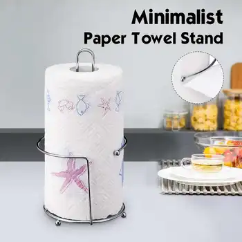 

Stainless Steel Kitchen Toliet Roll Paper Towel Holder Stand Rack Storage Shelf Kitchen Bathroom Hardware Paper Holder Organizer