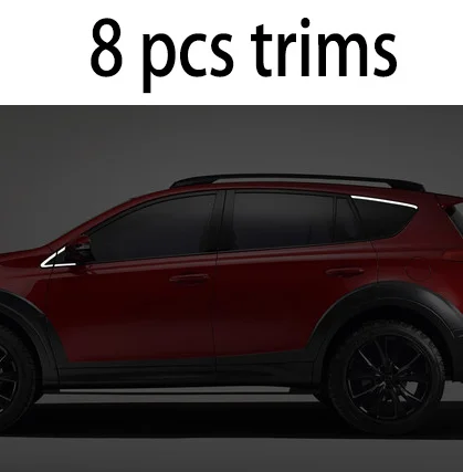 Нержавеющая сталь окна автомобиля планки для toyota RAV4 2013 xa40 - Цвет: 8 pcs trims