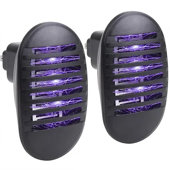 

2 Pack Indoor Bug Zapper, Plug In Mosquito Killer with UV Light, Electronic Mosquito Trap for Pests Fruit Flies Flying Gnats US