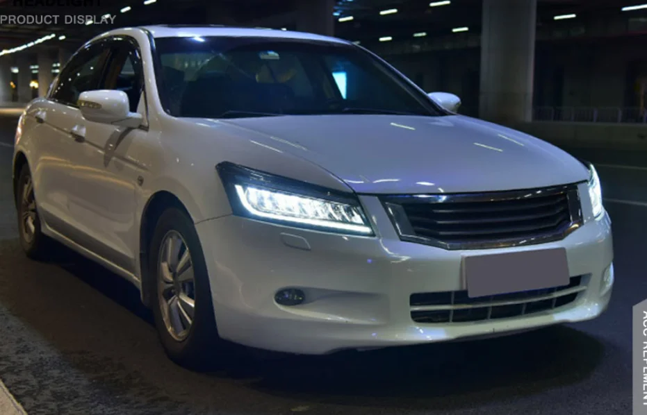 2 шт. автомобильный стиль светодиодный фары для Honda Accord 08-12 для Accord Головной фонарь светодиодный DRL Объектив двойной луч H7 HID Xenon bi xenon объектив