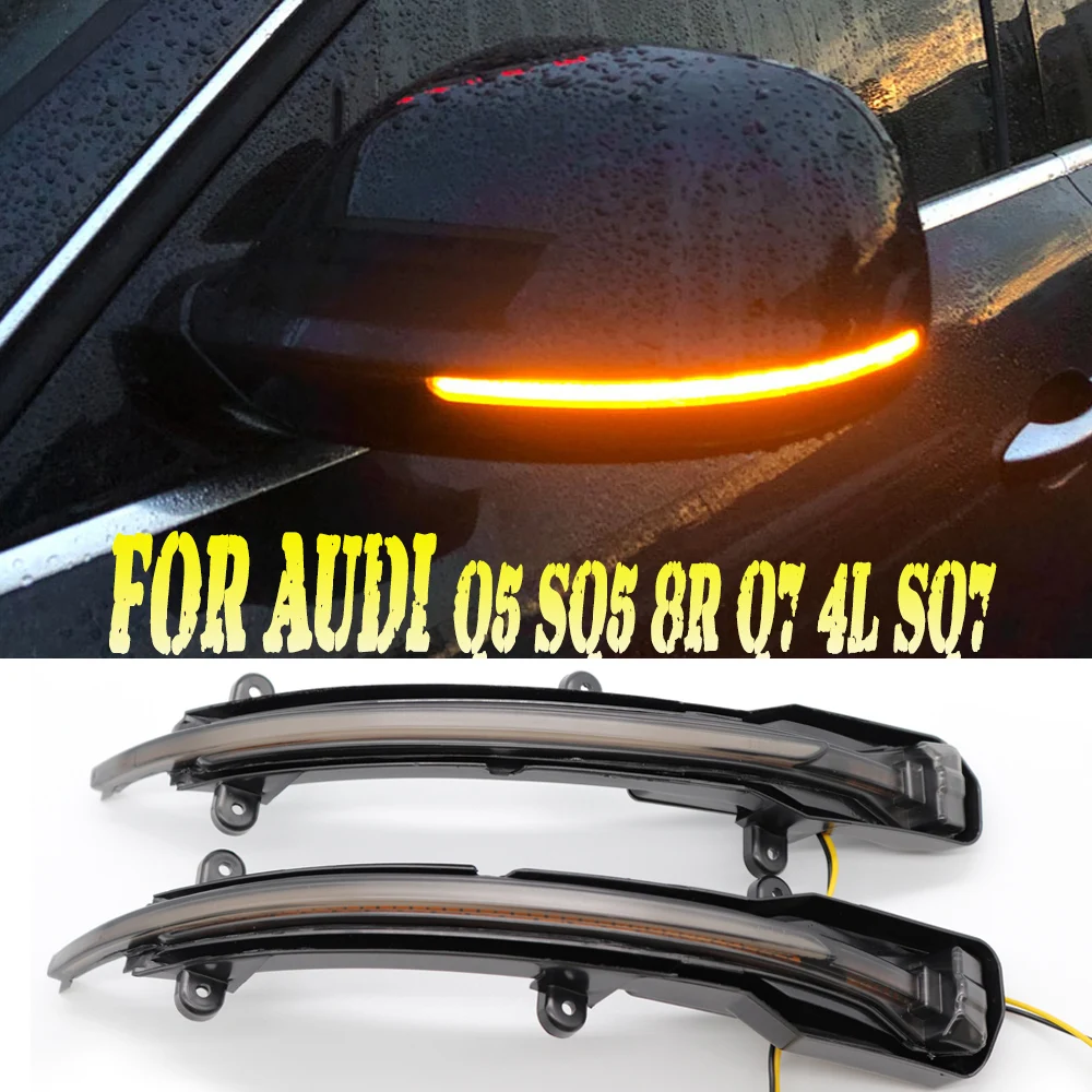 

For Audi Q5 SQ5 8R Q7 4L SQ7 Dynamic Blinker LED Turn Signal Side Mirror Lights Indicator 2010 2014 2015 2016 2017