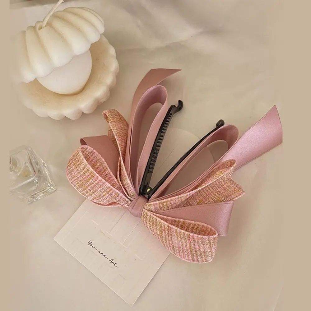 

Держатель для конского хвоста, Стильная дизайнерская Резиновая лента, женские аксессуары для волос, банановый зажим с бантом, в Корейском стиле, одежда для волос, вертикальный зажим