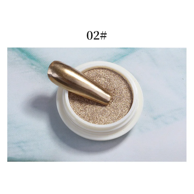 Magic Mirror Powder Gold Silver Chrome Nail Glitter Metallic Rubbing Dust  Gel Polish Pigment Shiny Metal DIY Manicure Decoration