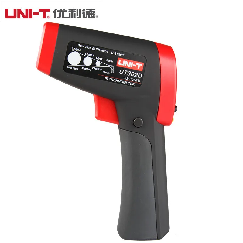 UNI-T UT302A UT302C UT302D лазерный инфракрасный термометр Бесконтактный цифровой термометр с ЖК-подсветкой Макс/мин режим C/F выбор