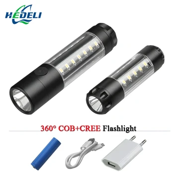 

28 led mini Warning lamp torch flashlight 18650 pen light COB flash light usb Recharge battery waterproof camping lampe torche