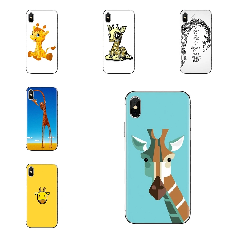 For Samsung Galaxy J1 J2 J3 J4 J5 J6 J7 J8 Plus 2018 Prime 2015 2016 2017 Big head giraffe Poster Transparent Soft Shell Covers |