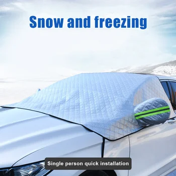 

2020 Car Windshield Snow Cover Windshield Ice Snow Removal Frost Guard Winter Waterproof with Mirror Cover Car Sunshades CSL88