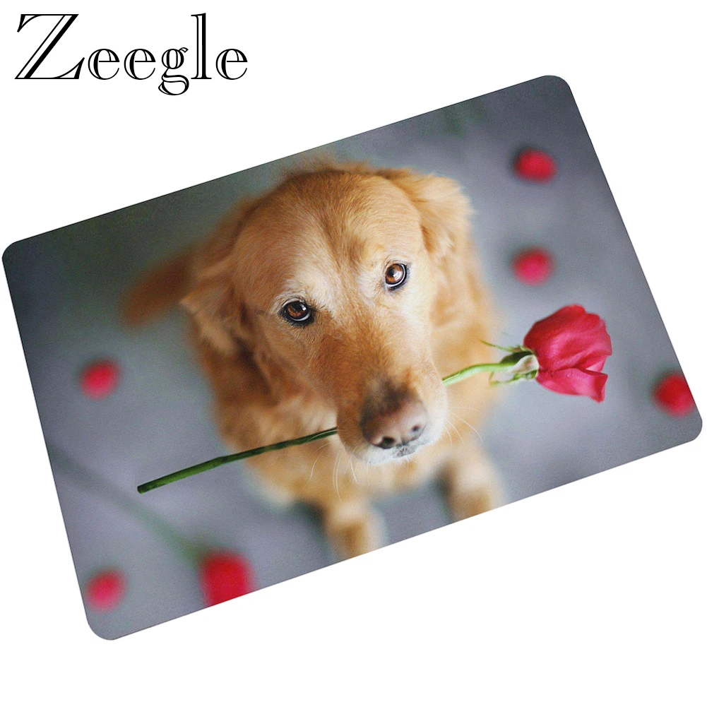 Zeegle Rubber Doormat Living Room Carpet Non-slip Kitchen Floor Mat Shower Rug Waterproof Outdoor Rug Hallway Carpet