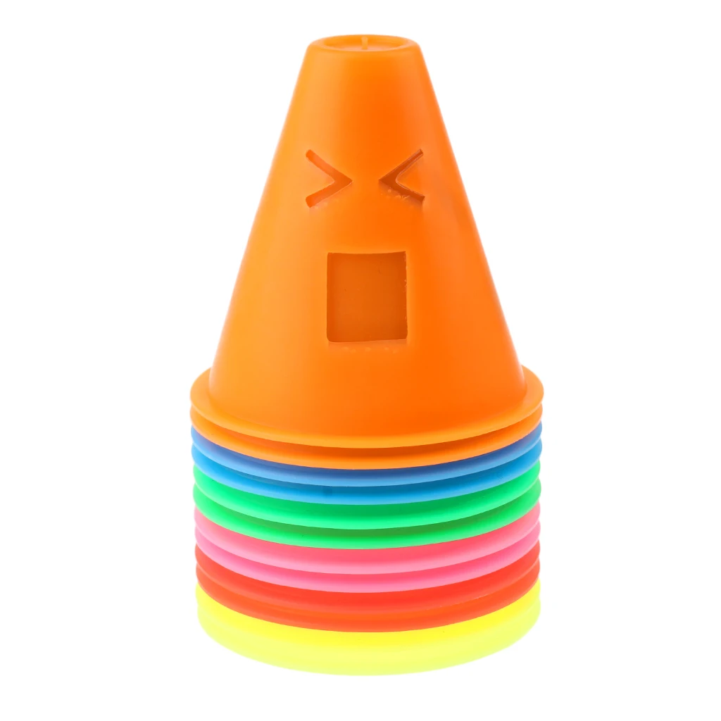 24Pcs Skateboard Inline Roller Skating Agility Training Sport Cones Slalom 24Pcs Skateboard Inline Roller Skating Agility Training Sport Cones Slalom