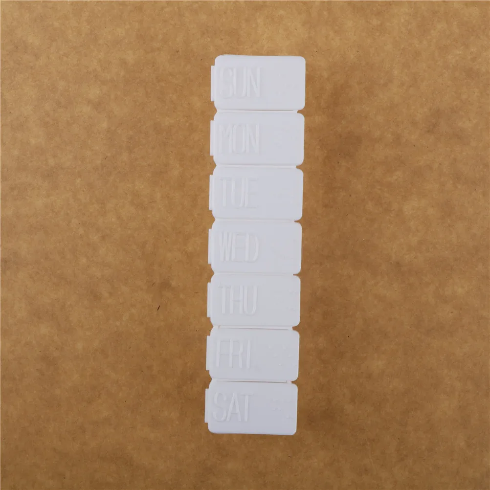Weekly7 Days Pill Case Dispenser Medicine Storage Tablet Pill Box With Clip Lids Medicine Organizer Pill Case Splitters Storage