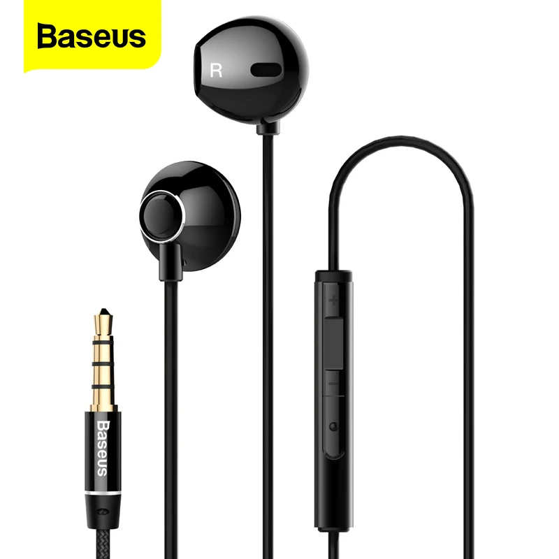 Baseus Wired Earphone For Phone In Ear Earphone With Mic Stereo Headset Earbuds Earpiece