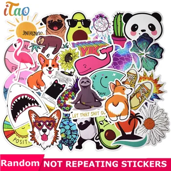 

10/20/30/40/50PCS Cartoon Animal Stickers Waterproof PVC Luggage Skateboard Snowboard Luggage Laptop Vsco Cool Sticker Kids Toys