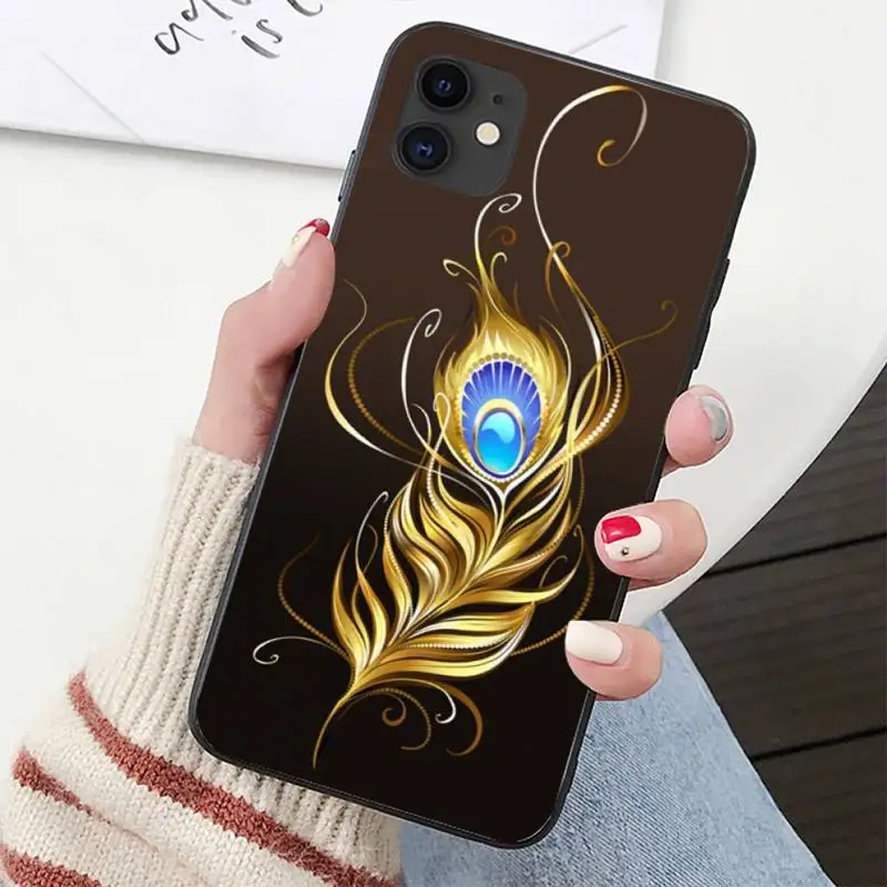 YNDFCNB peacock feather Phone Case for iPhone 11 12 pro XS MAX 8 7 6 6S Plus X 5S SE 2020 XR cover YNDFCNB peacock feather Phone Case for iPhone 11 12 pro XS MAX 8 7 6 6S Plus X 5S SE 2020 XR cover