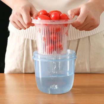 

Storage garlic Food Box Sealed Plastic Sealing Practical ginger Transparent and Tank scallion Box Container for Kitchen Storage