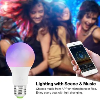 

Newest WiFi Smart Light Bulb, Dimmable, Multicolor, Wake-Up Lights, No Hub Required, Compatible with Alexa and Google Assistant