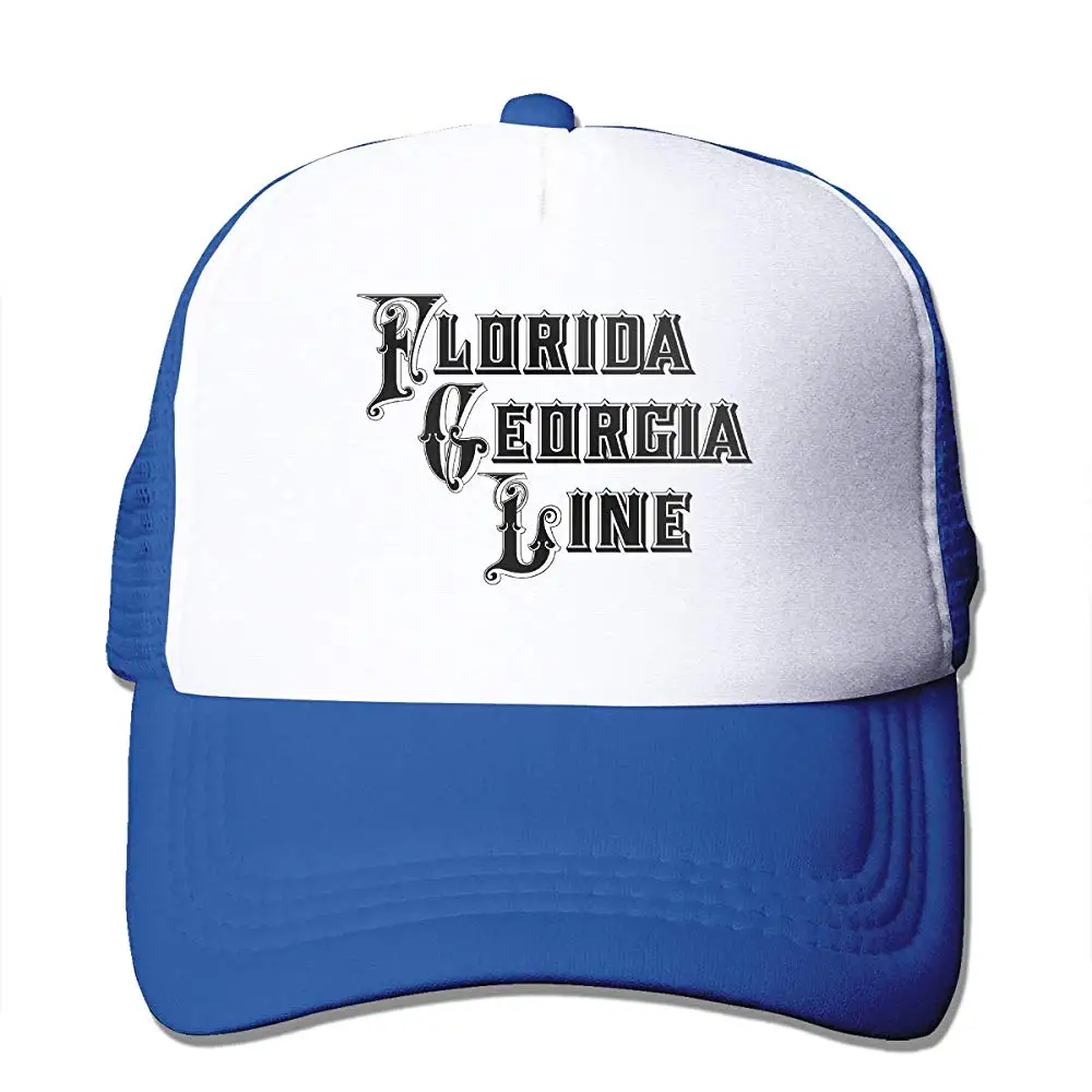 Логотип линии Флориды Джорджии крутой логотип музыкальной группы Дальнобойщик шляпа бейсбольная Кепка Сетка Черная кепка для подростков и взрослых