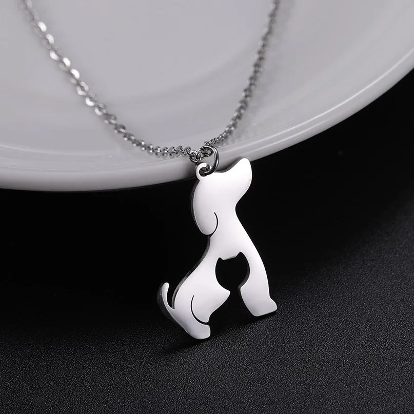 My Shape Collier En Acier Inoxydable Pour Femme Et Fille Mignon Patte De Chien Chat Ras Du Cou Bijoux A La Mode Cadeau De Saint Valentin Aliexpress