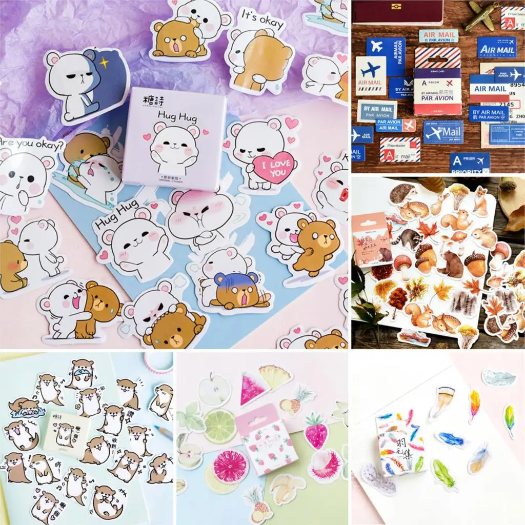 Mohamm-pegatinas Kawaii para manualidades de papel, libro de recortes, papelería, suministros escolares