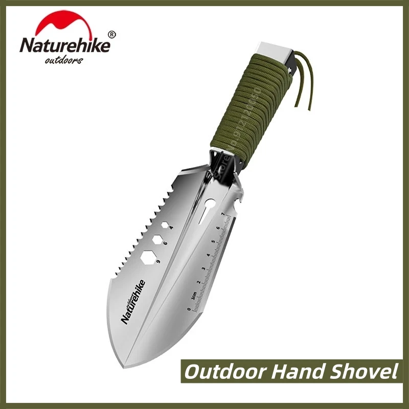 Naturehike Outdoor Camping Hand Shovel Camp Essential Equipment Multifunctional Small Hand Shovel Stainless Steel Trowel Shovel