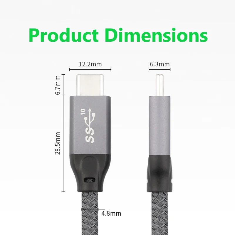 USB3.2 Тип C с e-маркер поддержка передачи данных 20 Гбит/с 20V5A 100 Вт