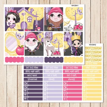 

5sheets/pack Princess Fairy Tales Weekly Label Decorative Sticker DIY Planner Diary Scrapbooking Album Stickers