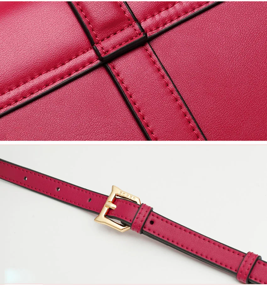 FOXER Women leather shoulder crossbody bags for women luxury handbags women bags designer bags famous brand women bags new