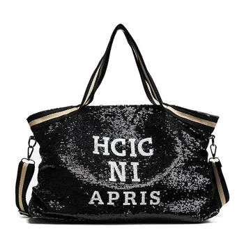 

Sequin Women Bags Female Large Capacity Top-handle Bags Appliques Ladies' Handbags National Casual Tote Girl Messenger Bag Sac