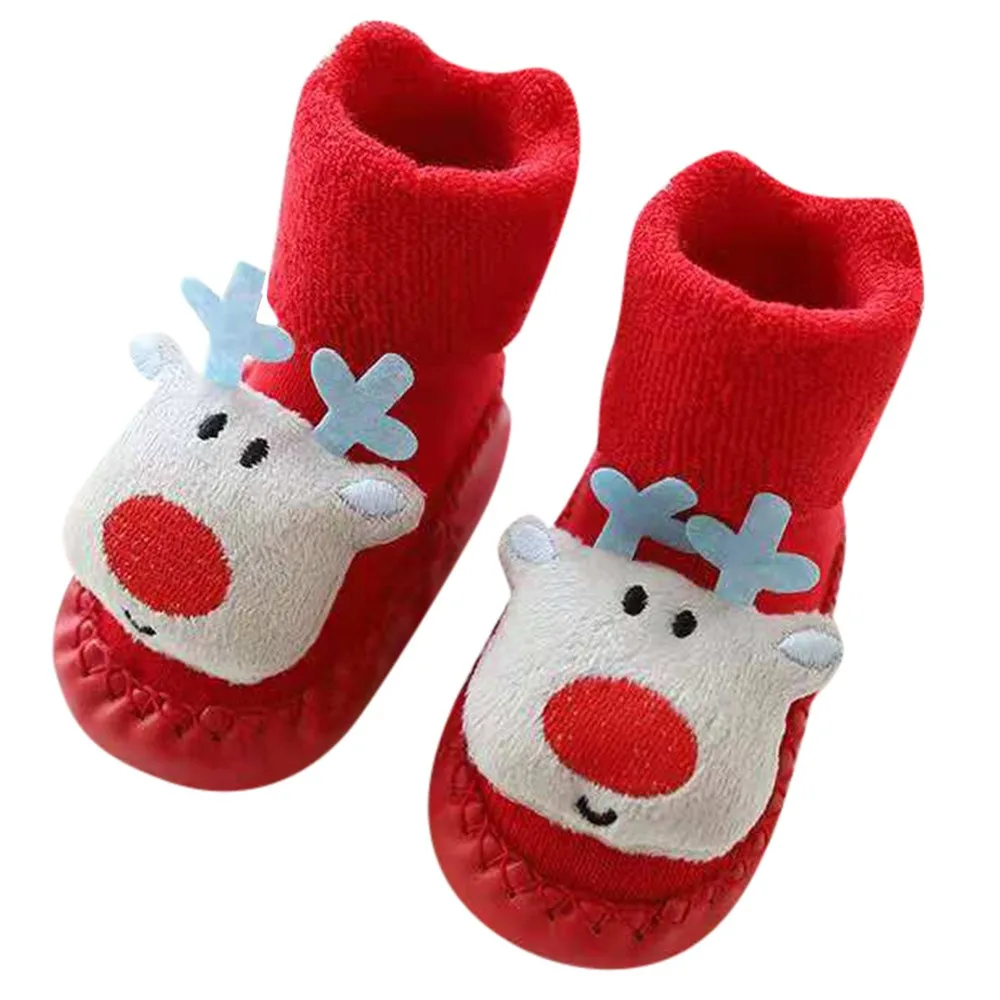 Newborn Baby Socks Baby Boys Girls Christmas Floor Cute Socks Anti-slip Baby Step Kids Socks Cotton No-slip Calcetines New#YL1