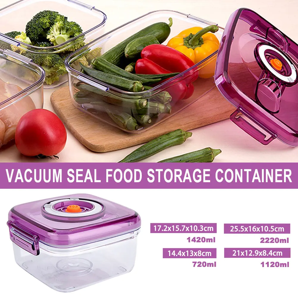 Vacuum Seal Food Storage Container With Air Pump Food Preservation  Moisture-proof Container Vacuum Sealed Kitchen Accessories